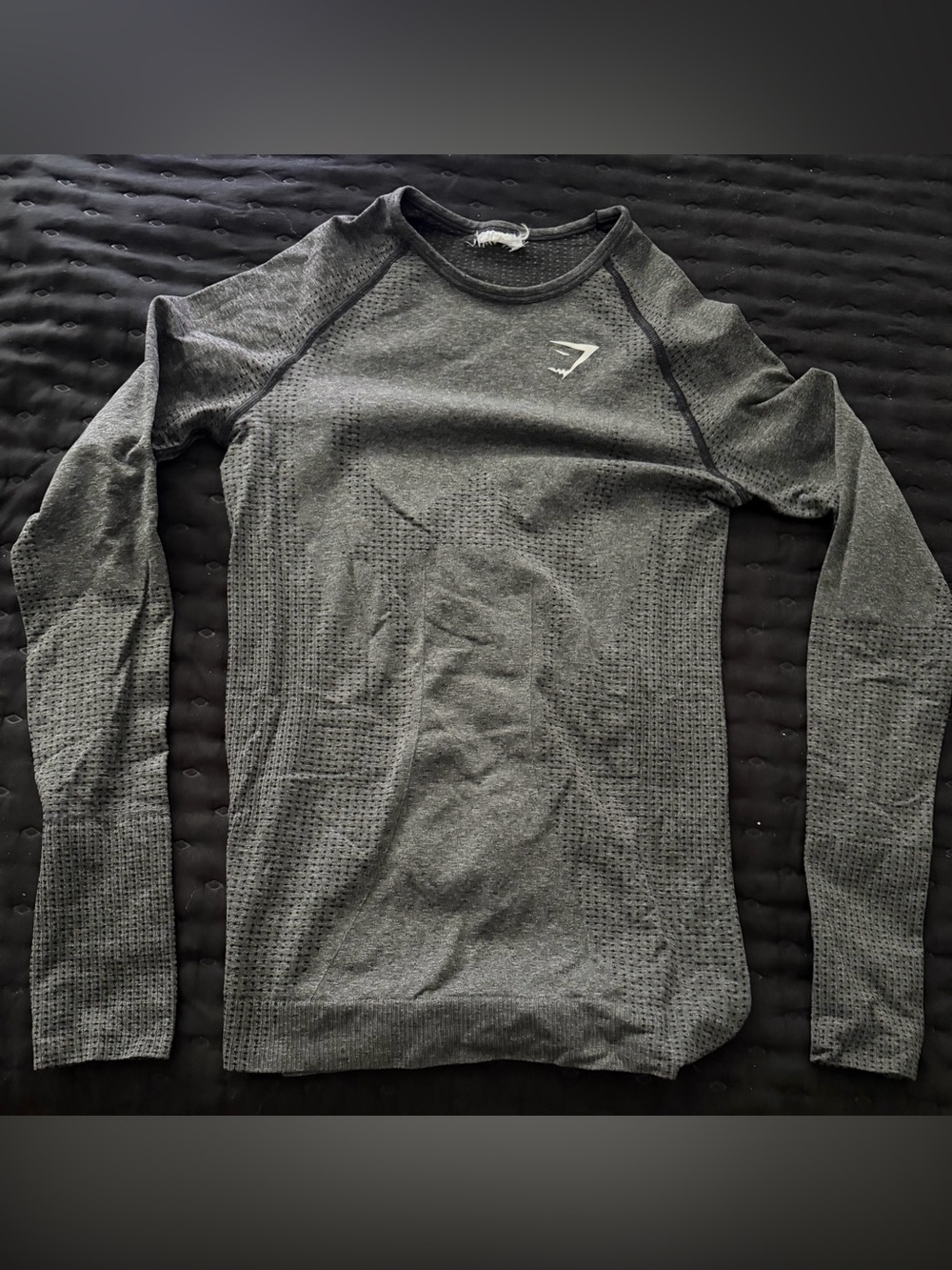 Gymshark Men's Dark Gray Seamless Long Sleeve Training Top